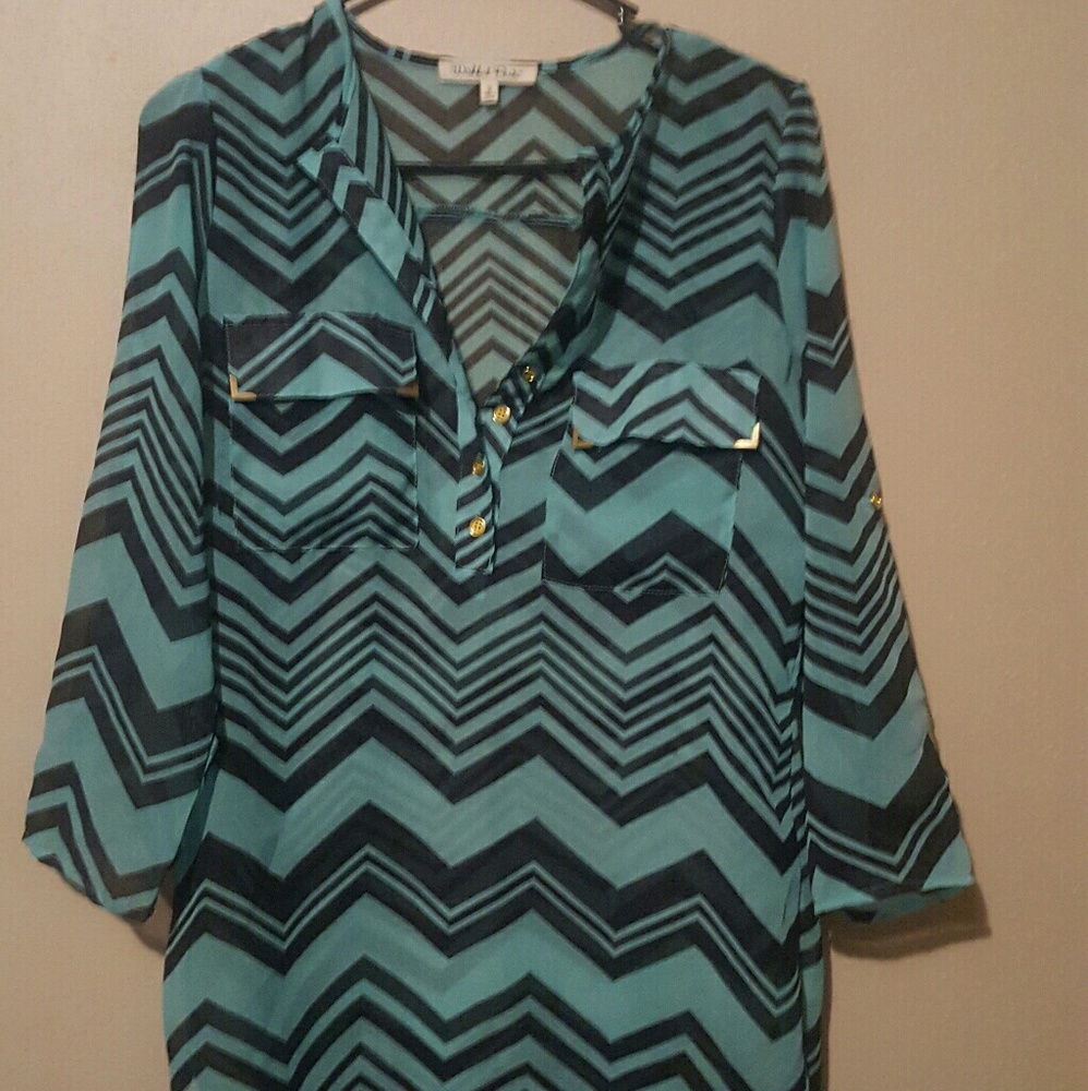 Chevron Sheer Top